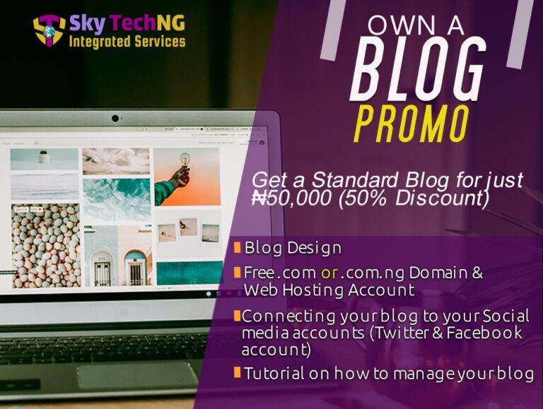 Own a Blog Promo
